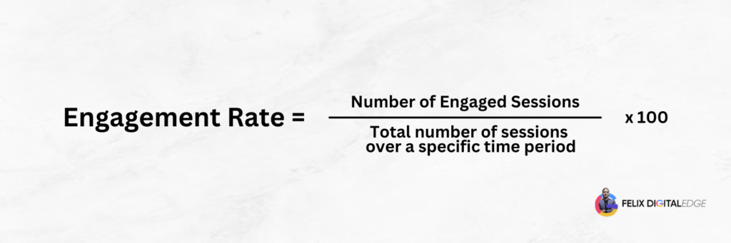 Engagement Rate formula in GA4